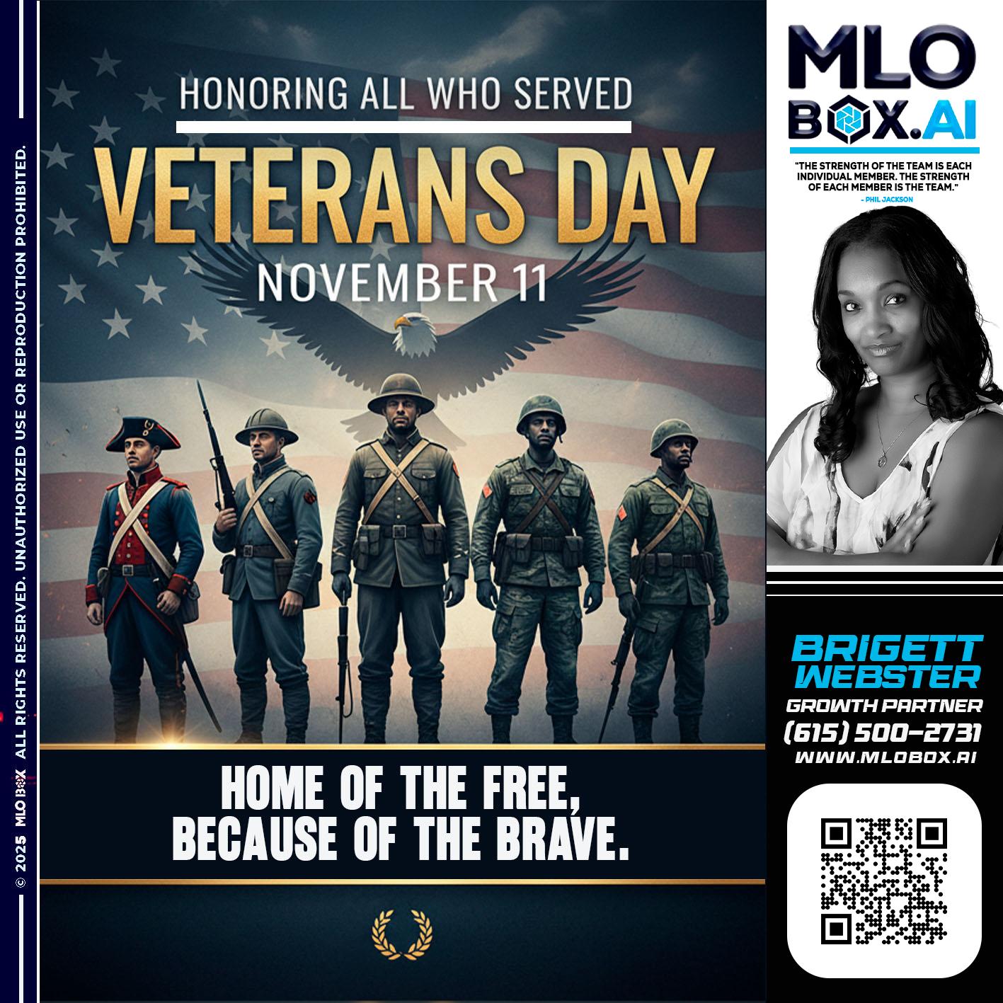 VETERANS DAY - Brigett Webster -Mortgage Loan Expert