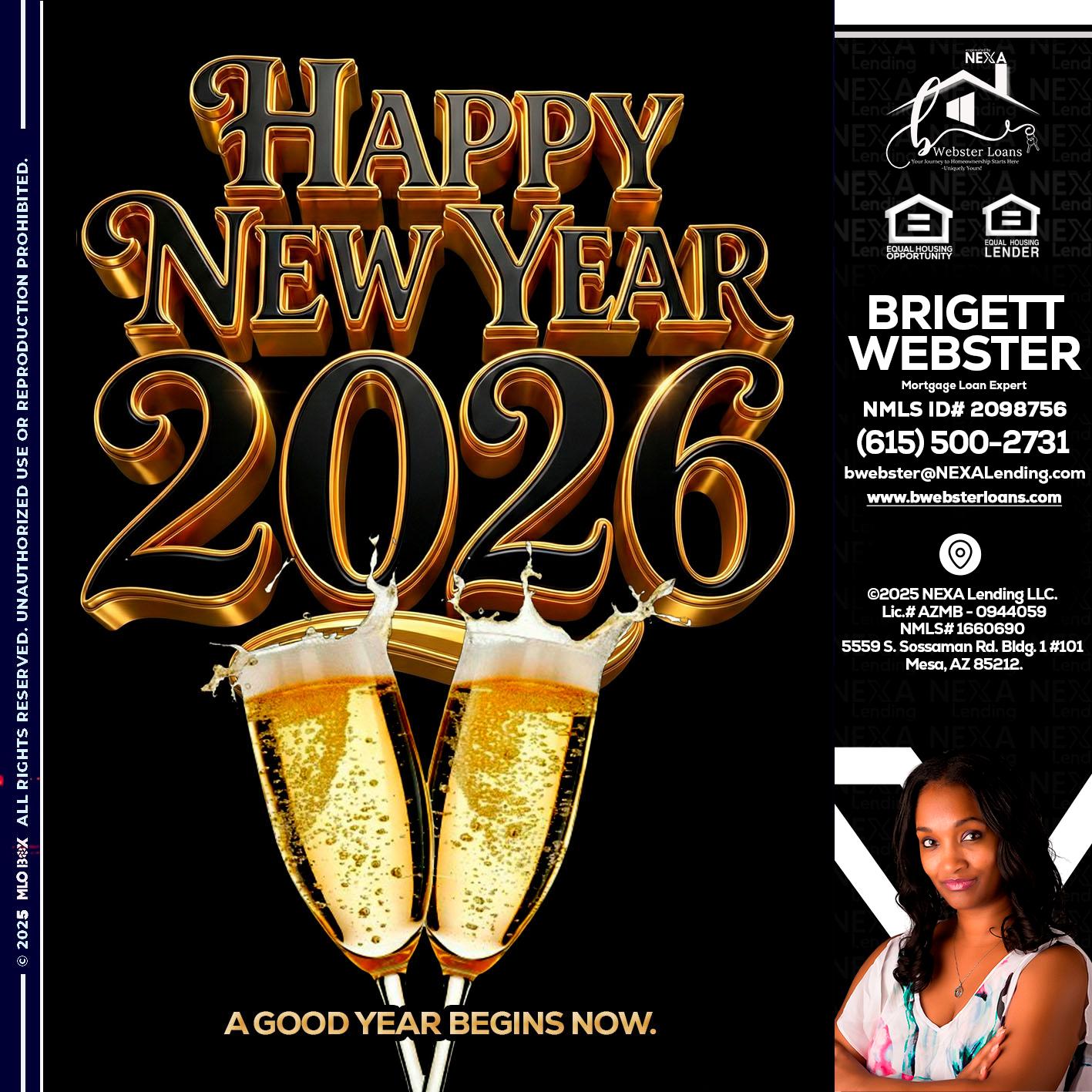 happy new year 2026 - Brigett Webster -Mortgage Loan Expert
