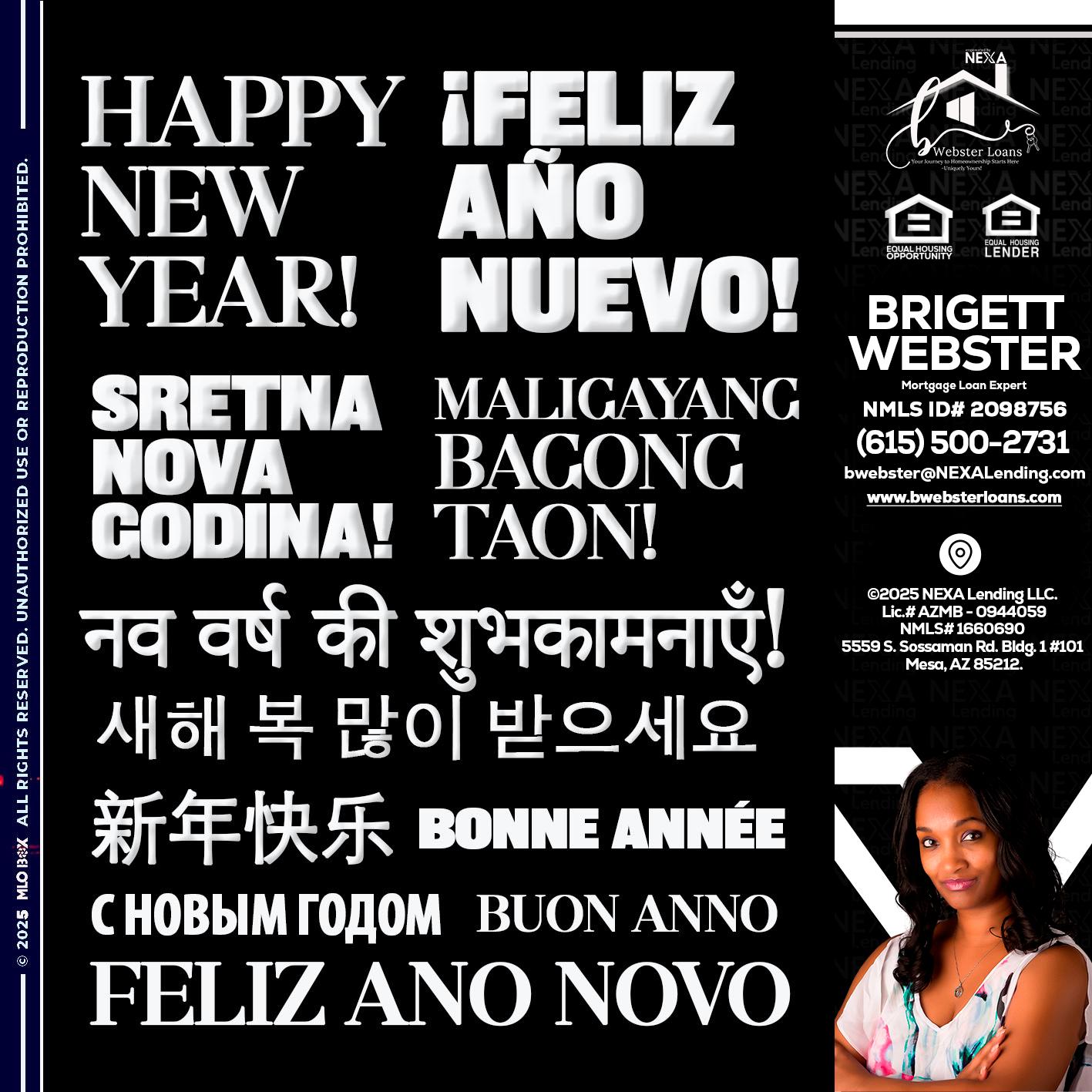 HAPPY NEW YEAR - Brigett Webster -Mortgage Loan Expert