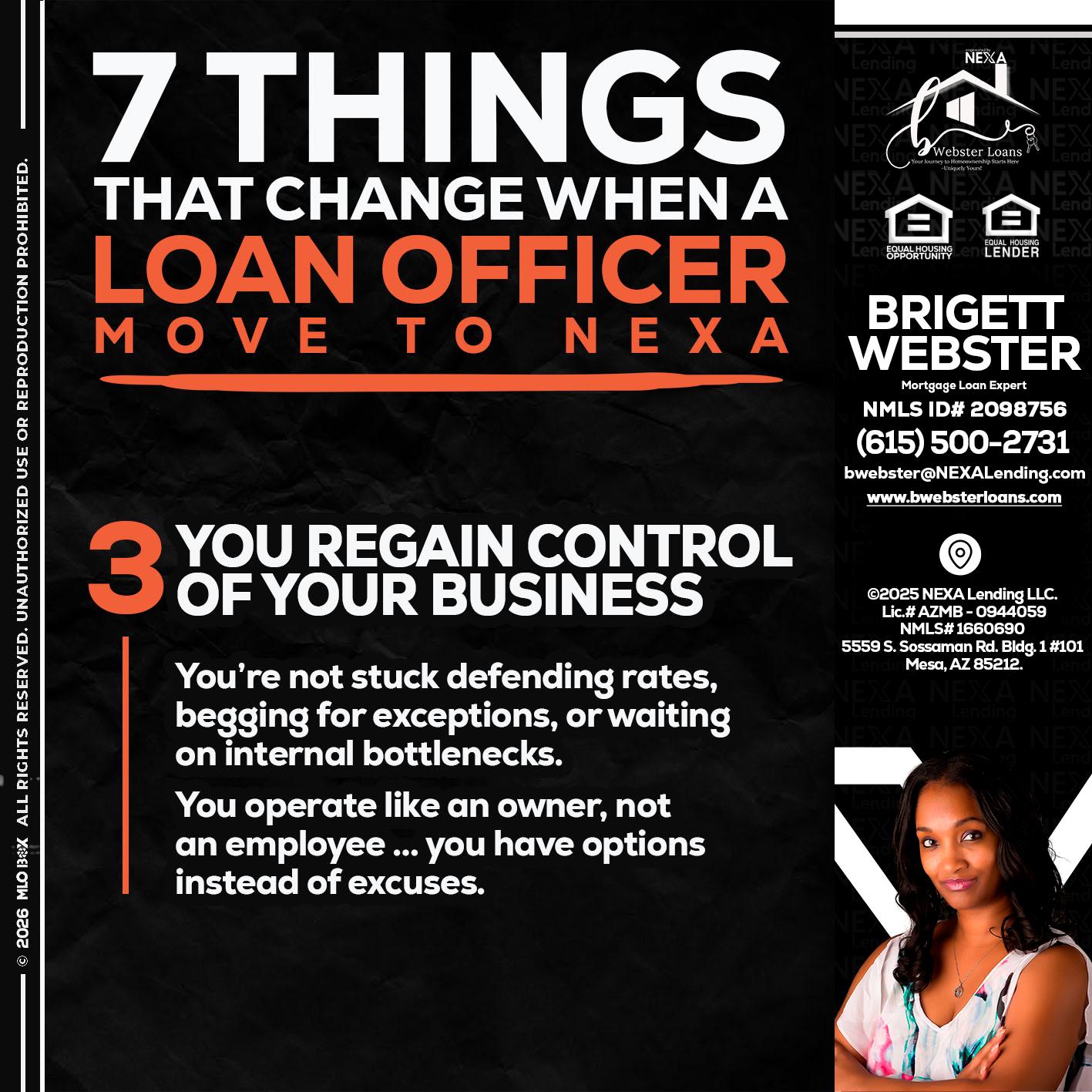 7 things (3) - Brigett Webster -Mortgage Loan Expert