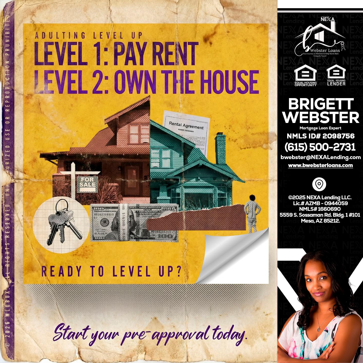 LEVEL 1 - Brigett Webster -Mortgage Loan Expert