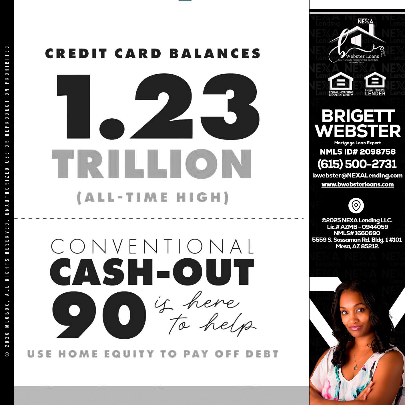 CREDIT CARD BALANCE - Brigett Webster -Mortgage Loan Expert