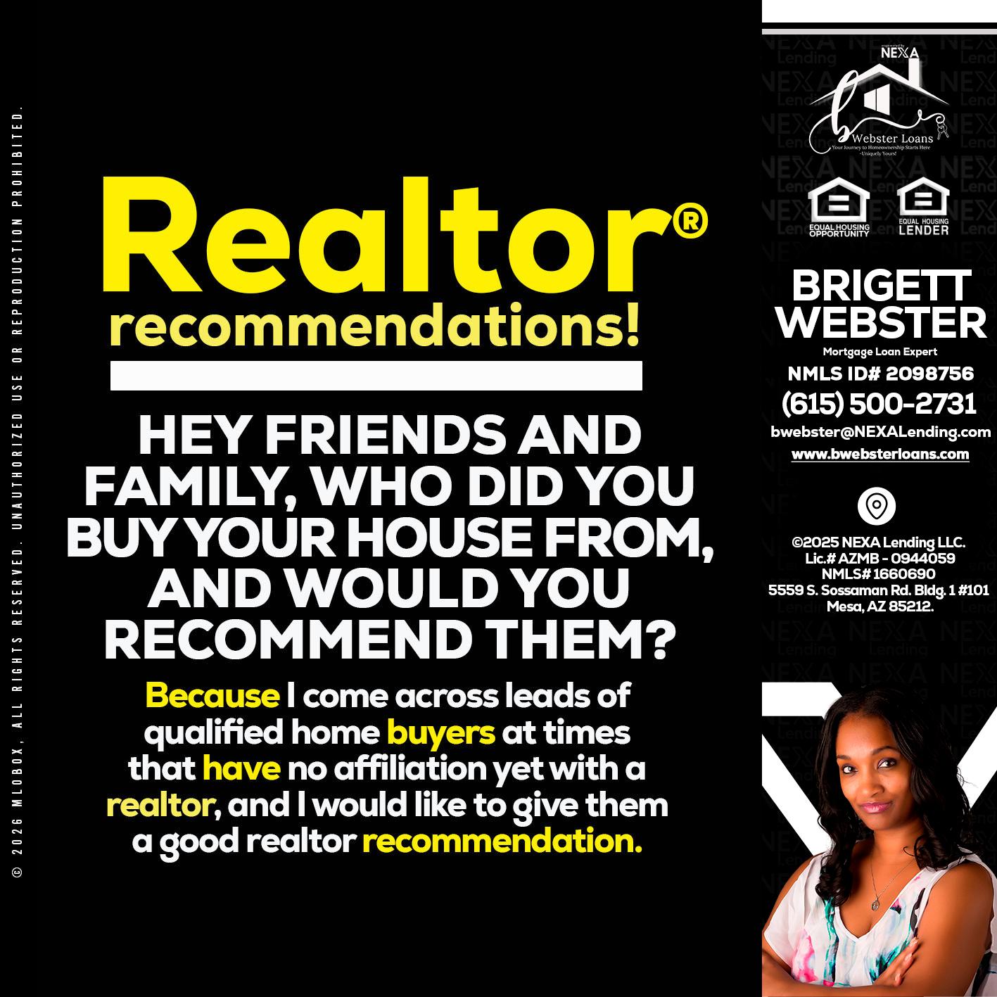 REALTOR - Brigett Webster -Mortgage Loan Expert