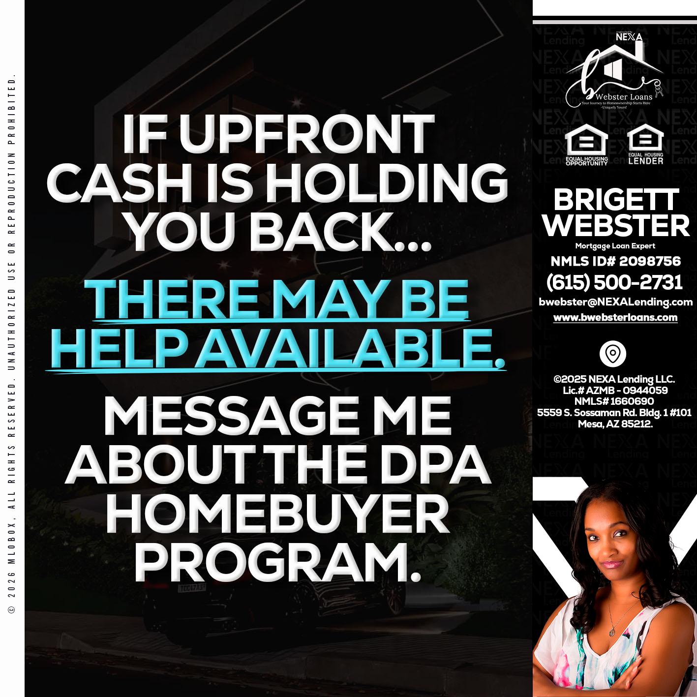 IF UPFRONT - Brigett Webster -Mortgage Loan Expert