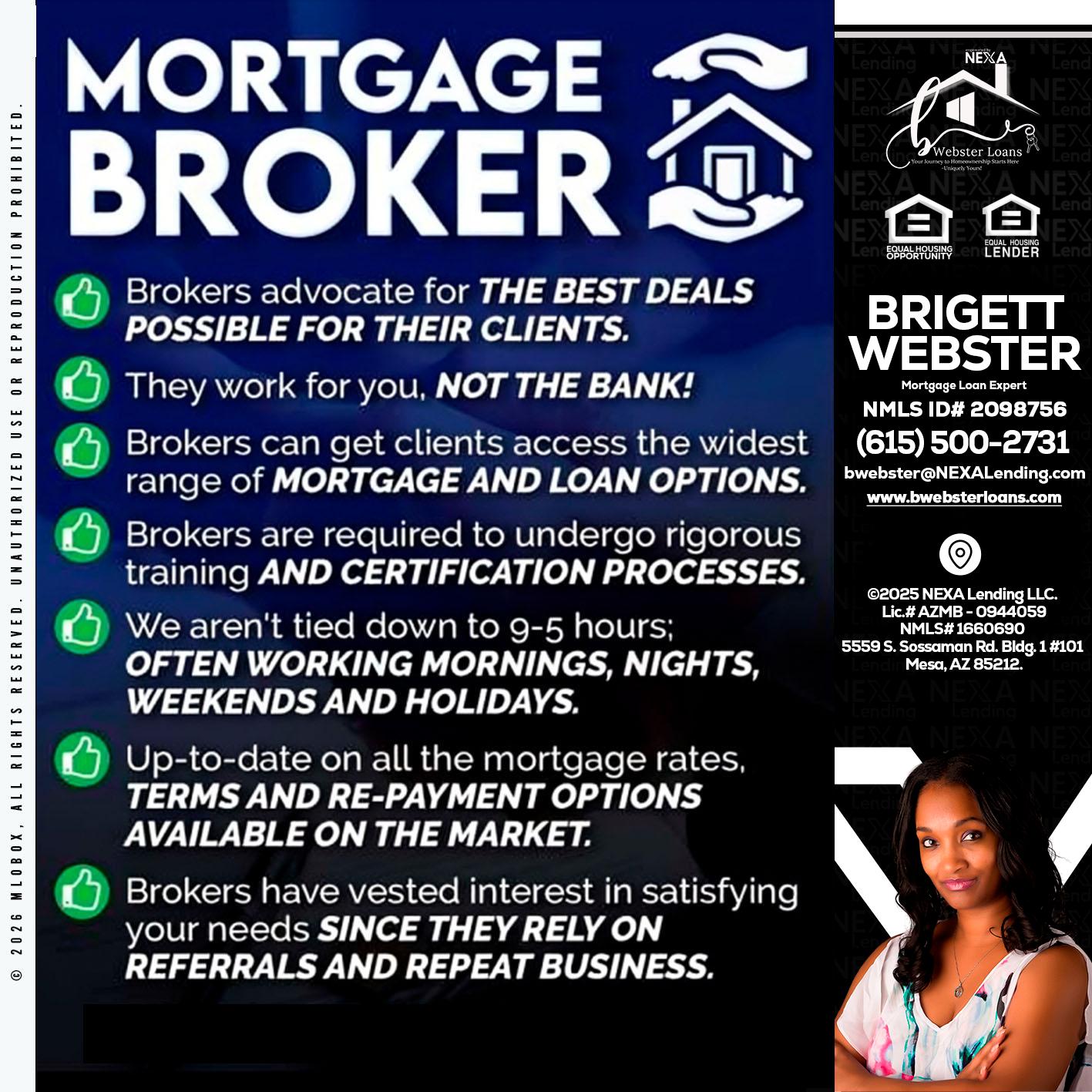 MORTGAGE BROKER - Brigett Webster -Mortgage Loan Expert