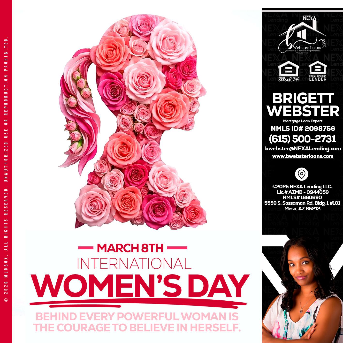MARCH 8TH - Brigett Webster -Mortgage Loan Expert