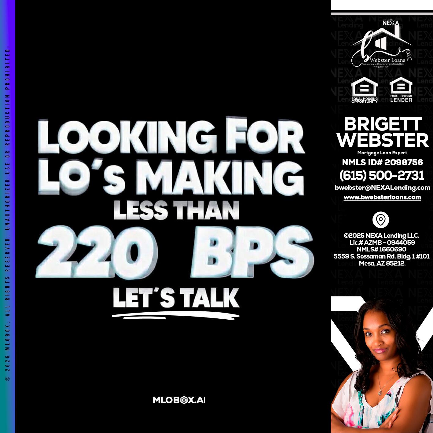 LOOKING FOR - Brigett Webster -Mortgage Loan Expert