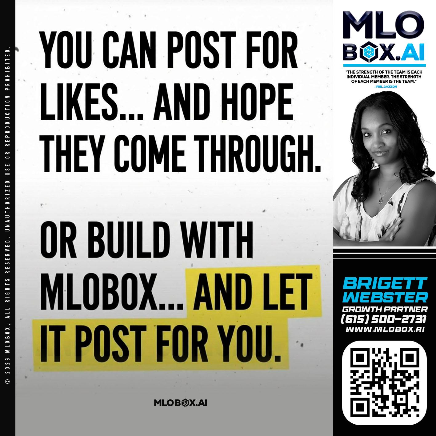 you can post - Brigett Webster -Mortgage Loan Expert