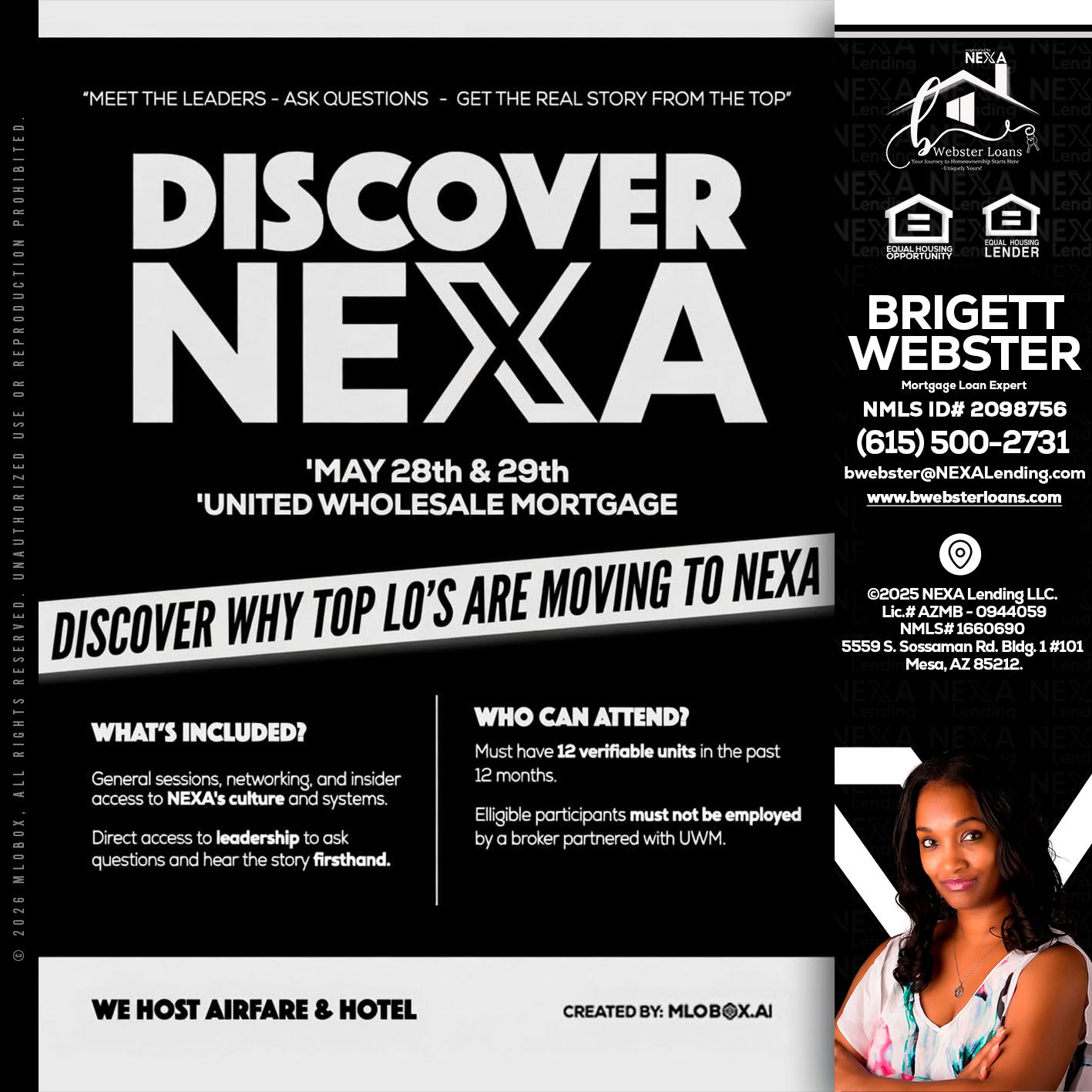 DISCOVER NEXA - Brigett Webster -Mortgage Loan Expert