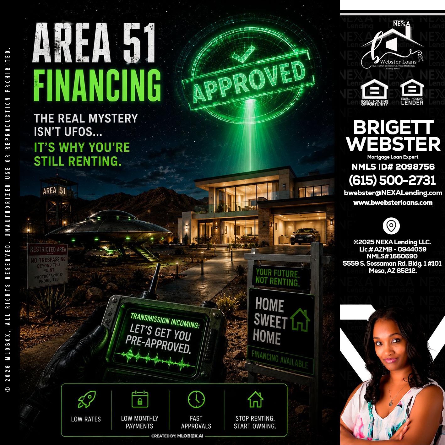 AREA 51 - Brigett Webster -Mortgage Loan Expert