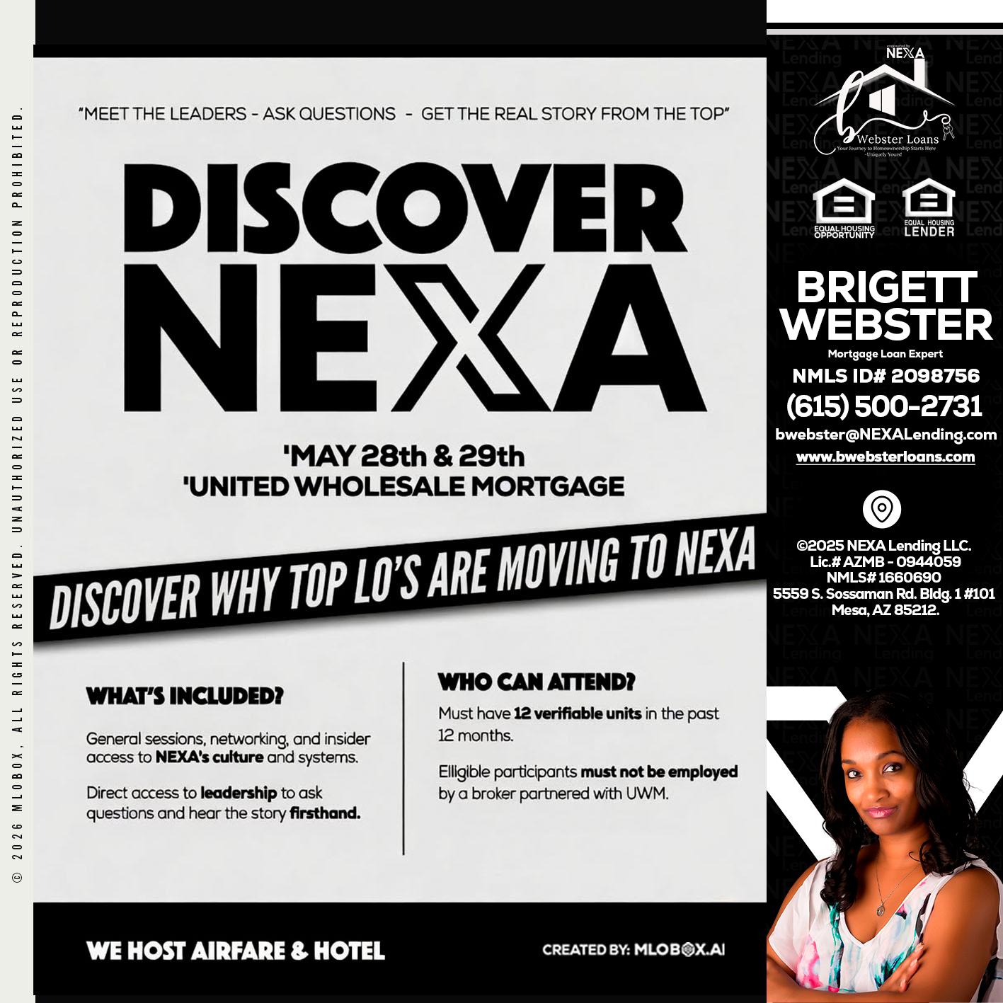 DISCOVER NEXA - Brigett Webster -Mortgage Loan Expert