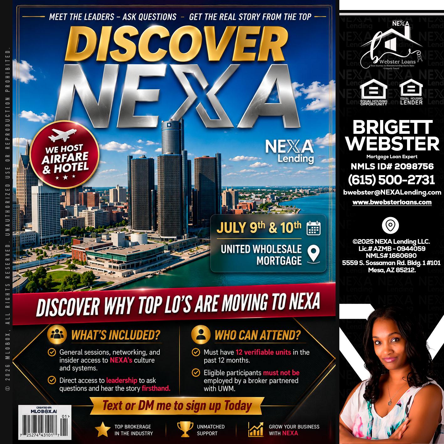 DISCOVER NEXA - Brigett Webster -Mortgage Loan Expert