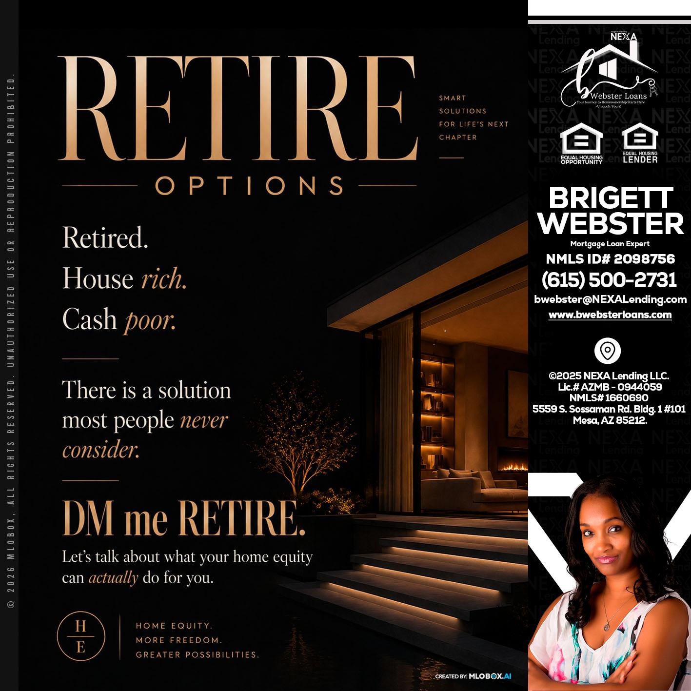 RETIRE LOANS - Brigett Webster -Mortgage Loan Expert