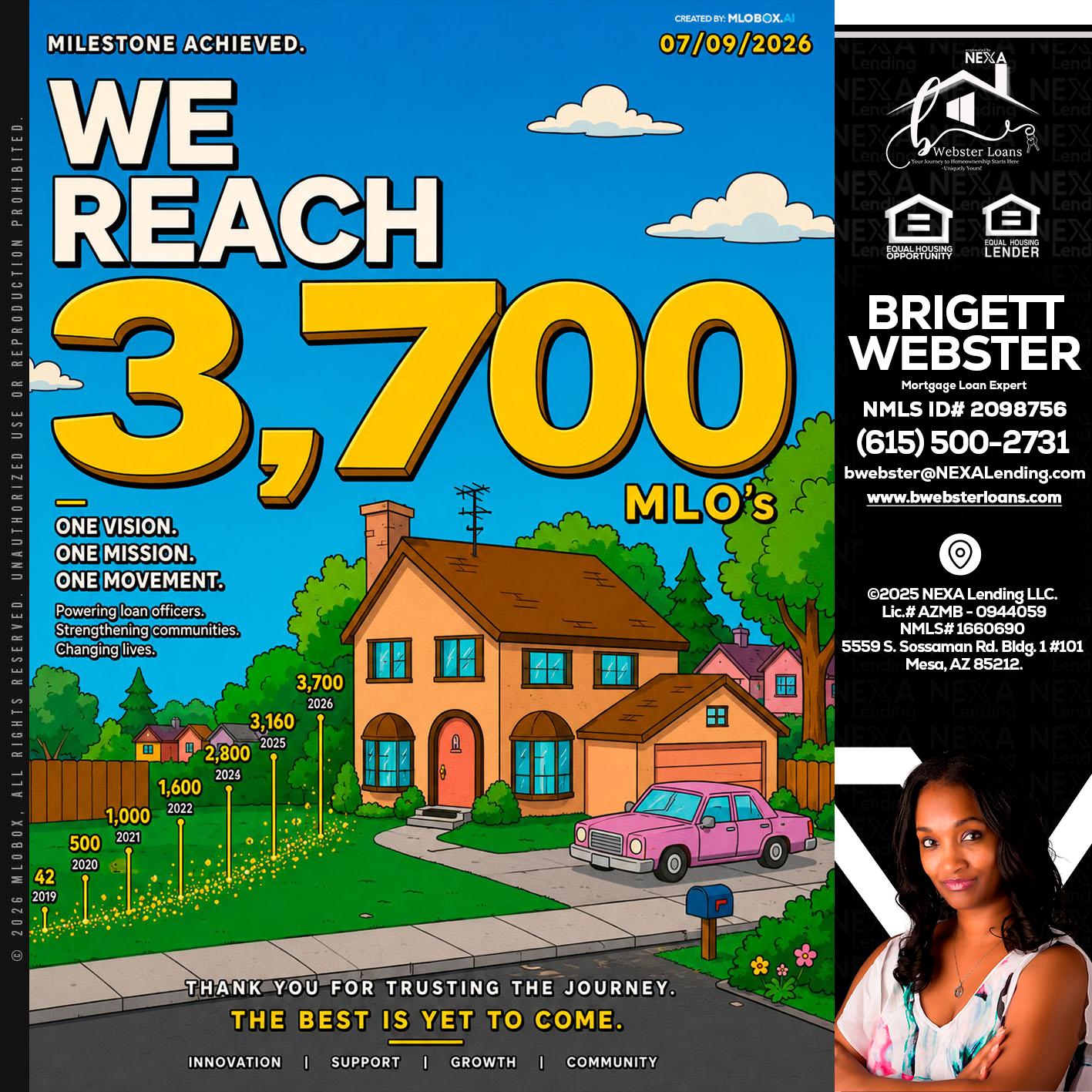3,700 MLO's - Brigett Webster -Mortgage Loan Expert