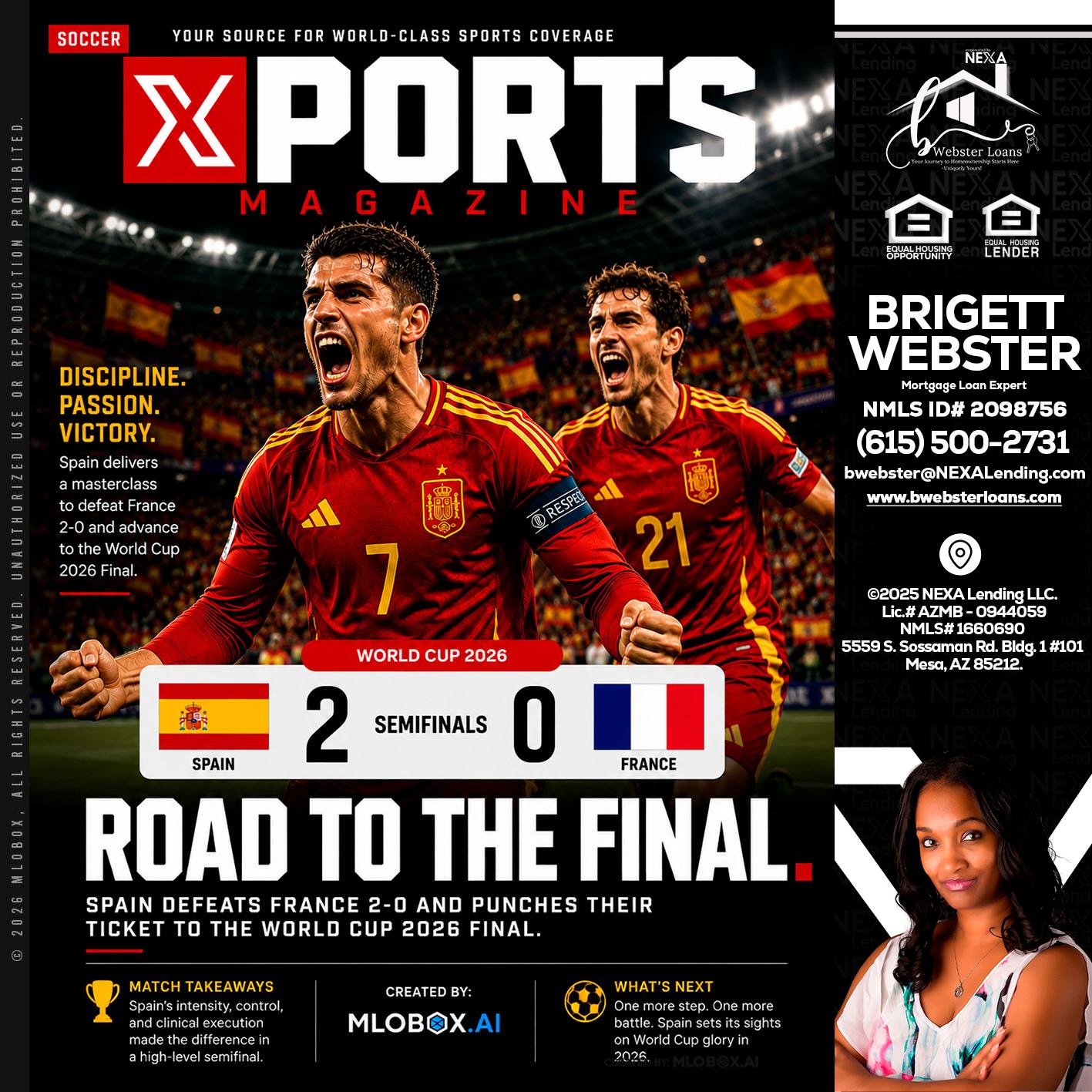 XPORTS WORLD CUP 2026 - Brigett Webster -Mortgage Loan Expert