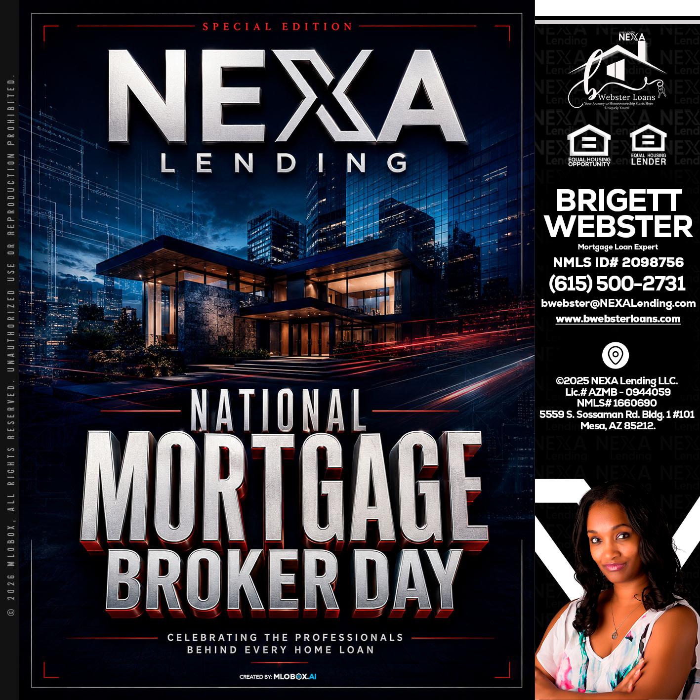 NATIONAL MORTGAGE BROKER DAY - Brigett Webster -Mortgage Loan Expert
