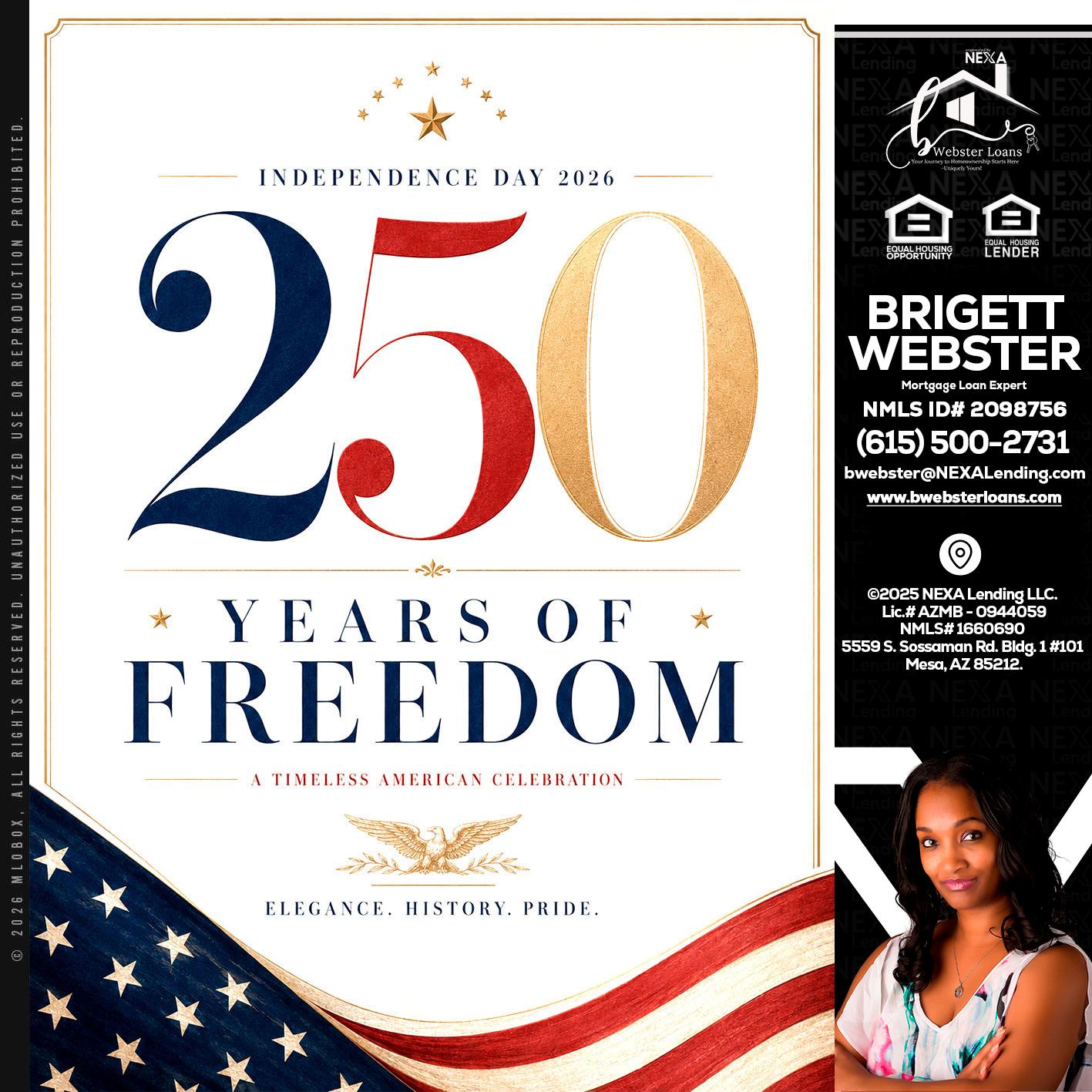 250 YEARS - Brigett Webster -Mortgage Loan Expert