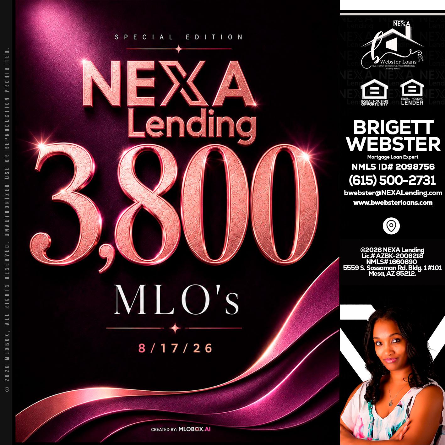 3800 MLOs - Brigett Webster -Mortgage Loan Expert
