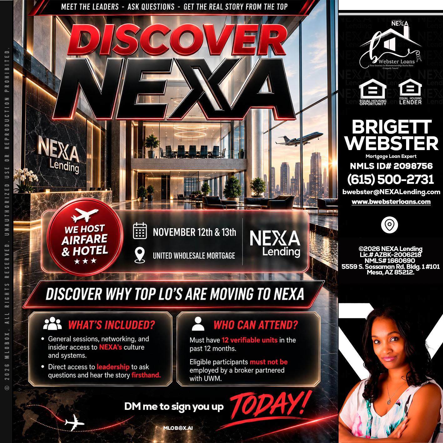 DISCOVER NEXA - Brigett Webster -Mortgage Loan Expert