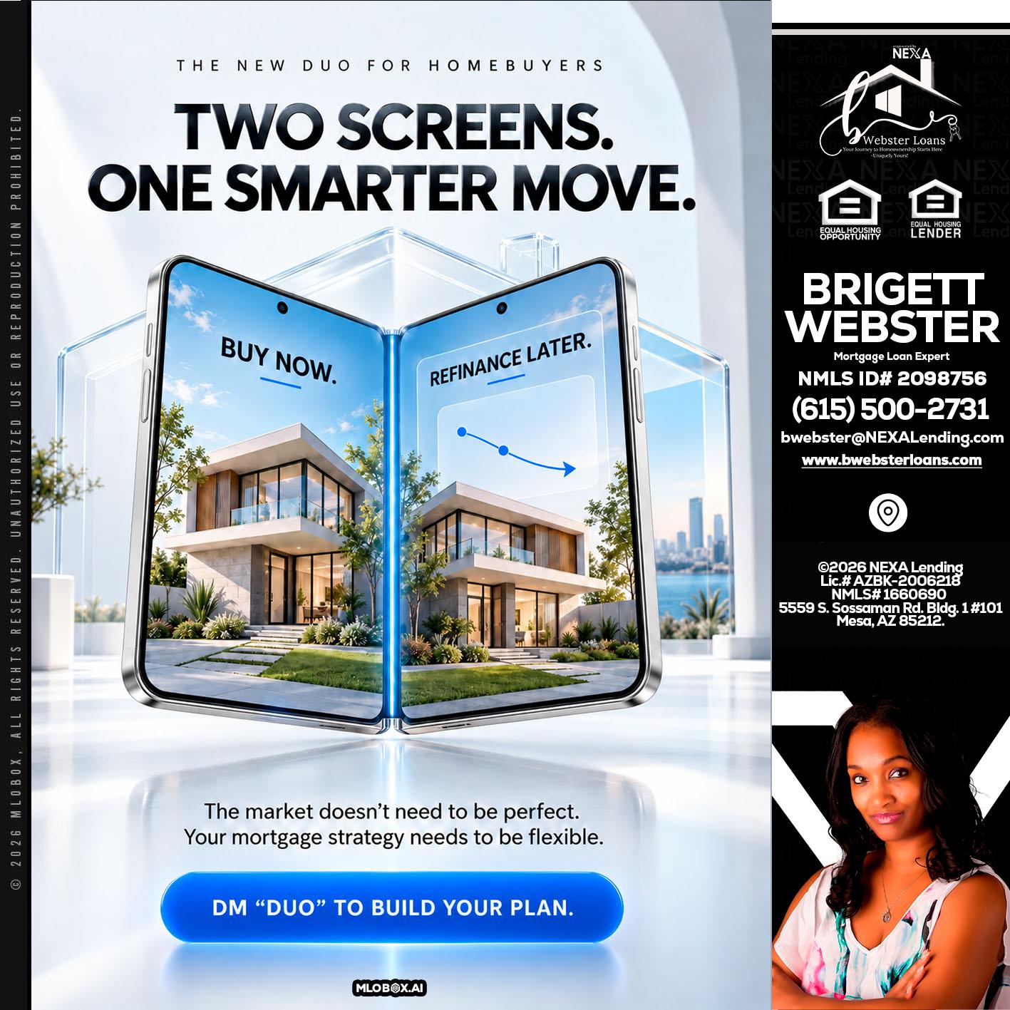 TWO SCREENS - Brigett Webster -Mortgage Loan Expert