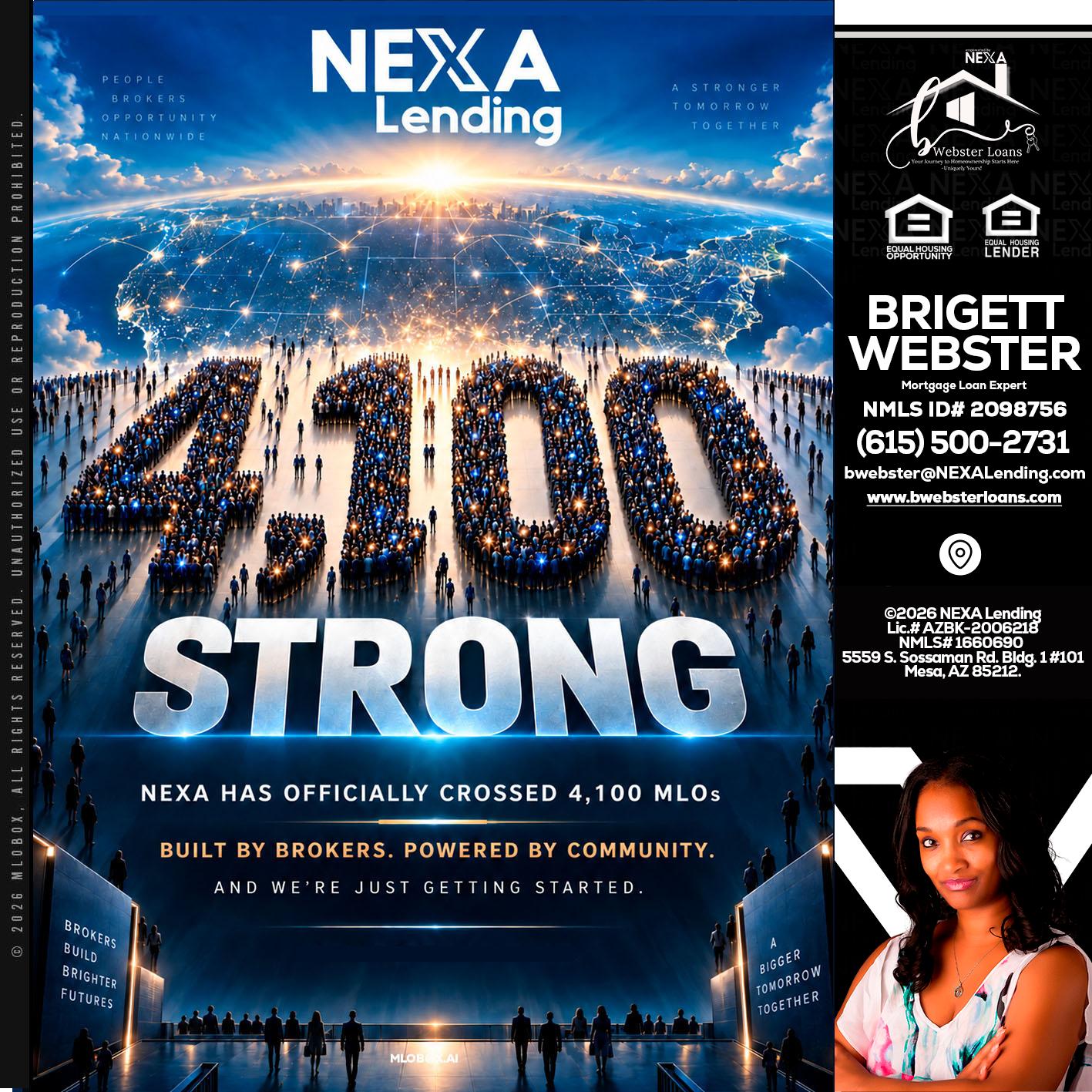 4,100 MLOs - Brigett Webster -Mortgage Loan Expert