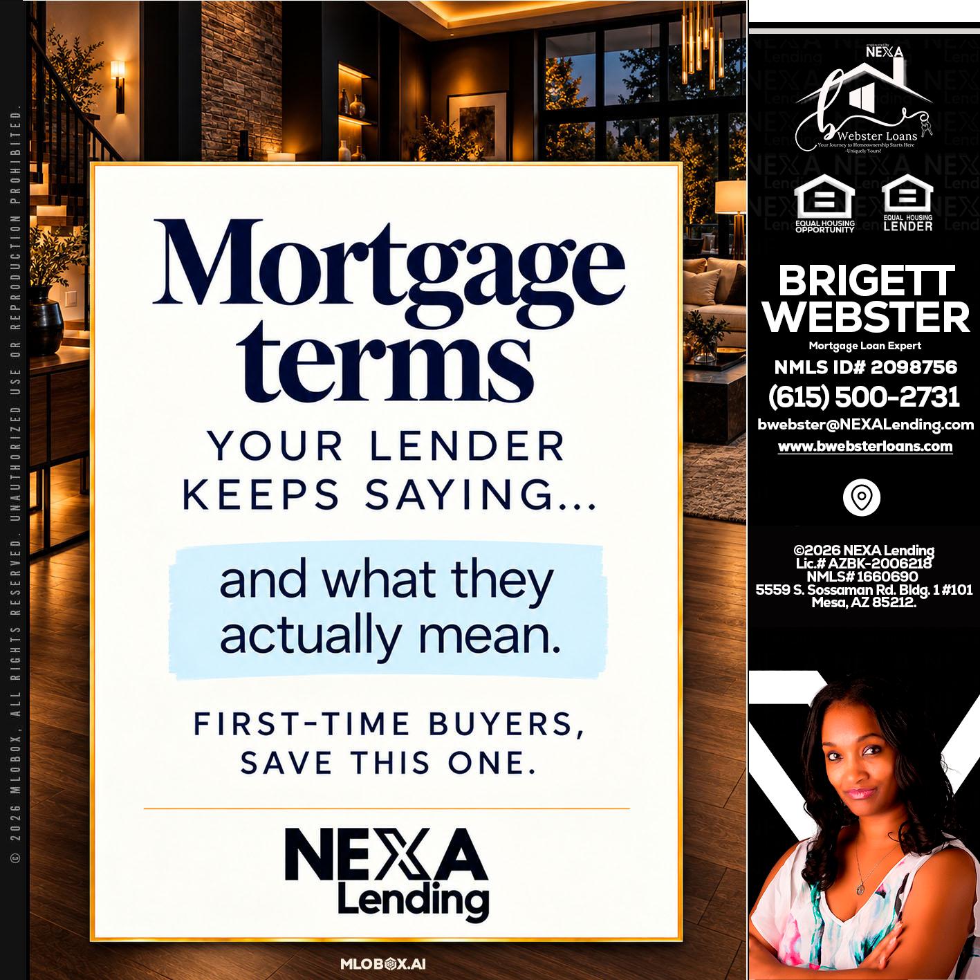 mortgage terms - Brigett Webster -Mortgage Loan Expert