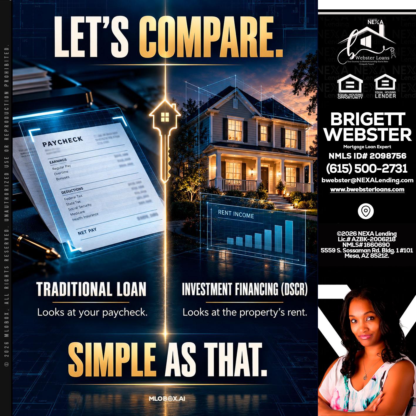lets compare - Brigett Webster -Mortgage Loan Expert